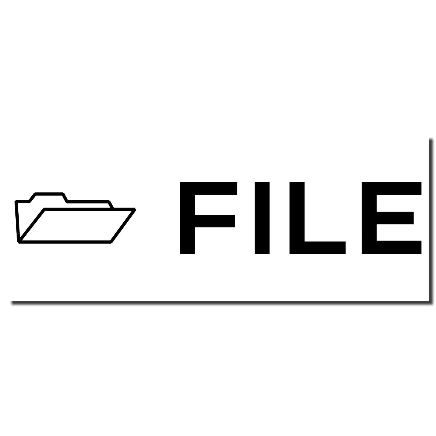 File folder icon with FILE text for document storage and file management graphic
