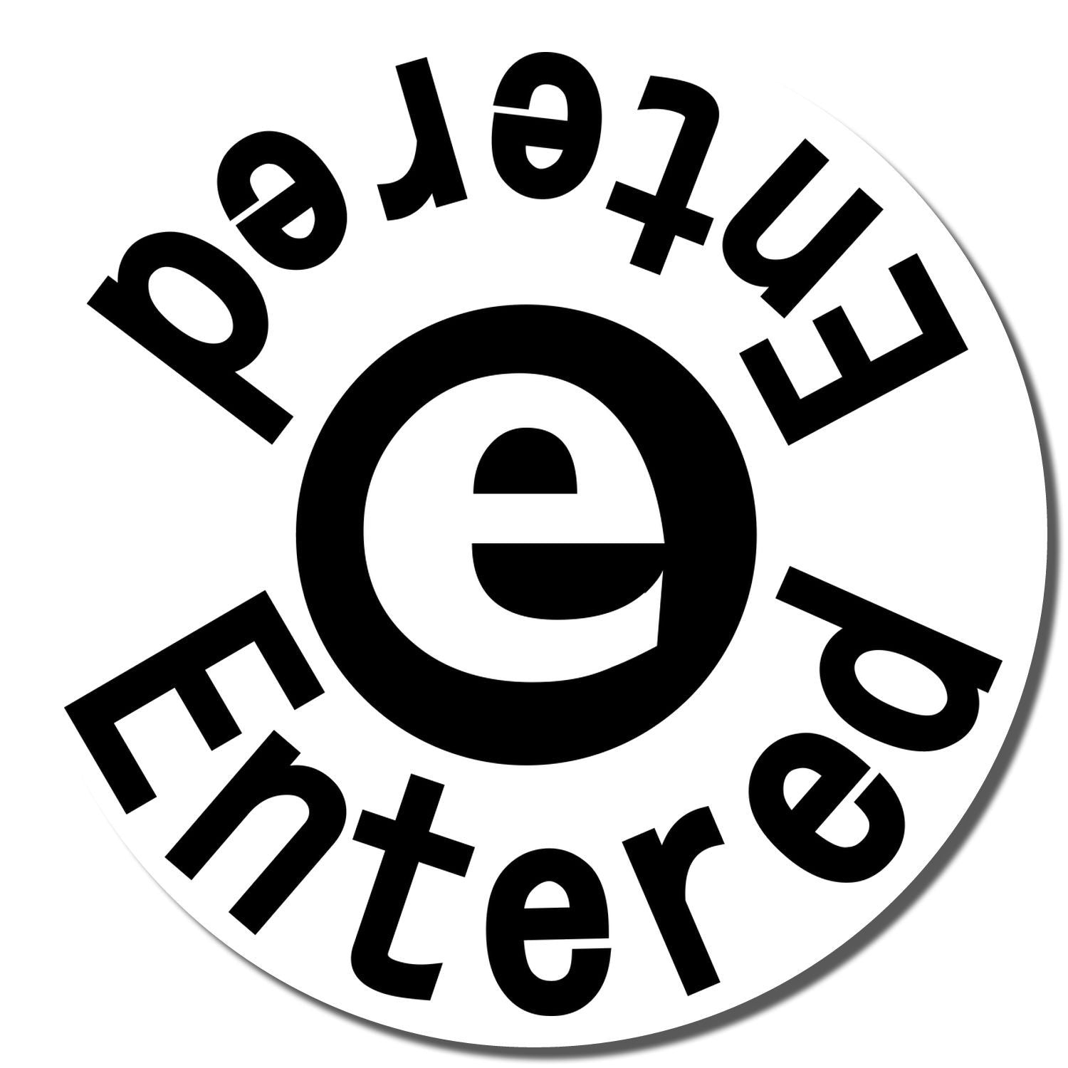 Black and white repeater logo with a large lowercase e in a circular design.