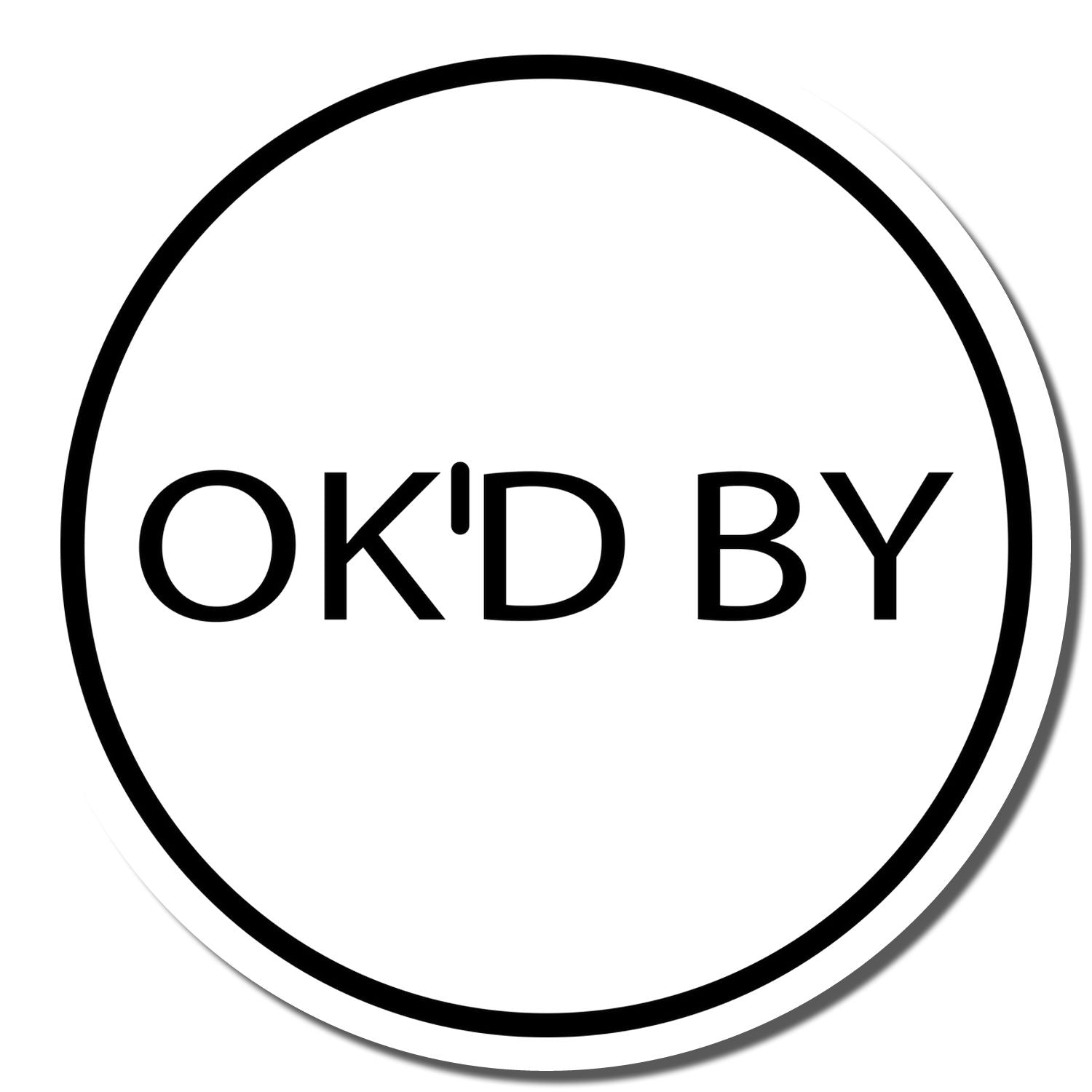 Black OK'D BY logo inside a circular outline on a white background.