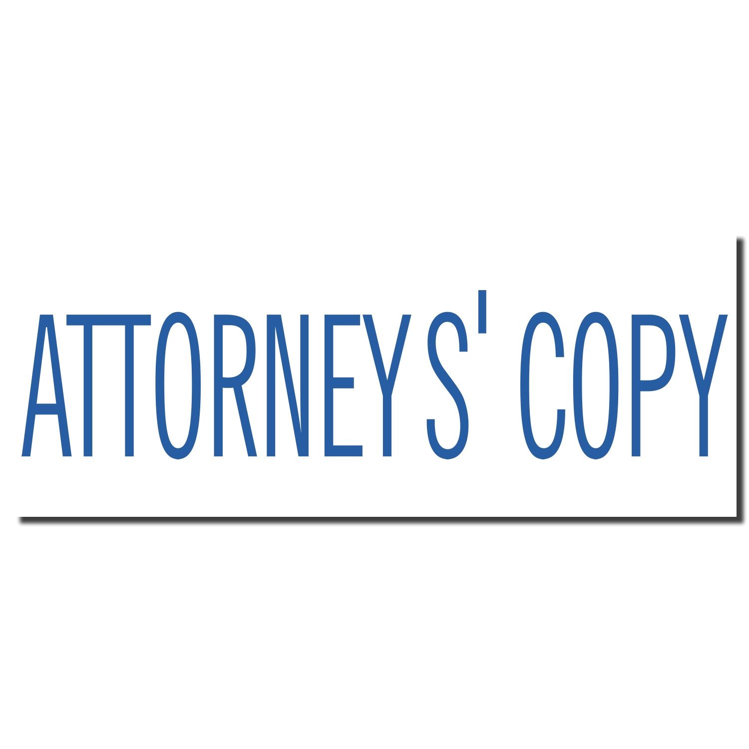 Attorney's Copy stamp logo with bold blue text on white background for official court document labeling and filing.