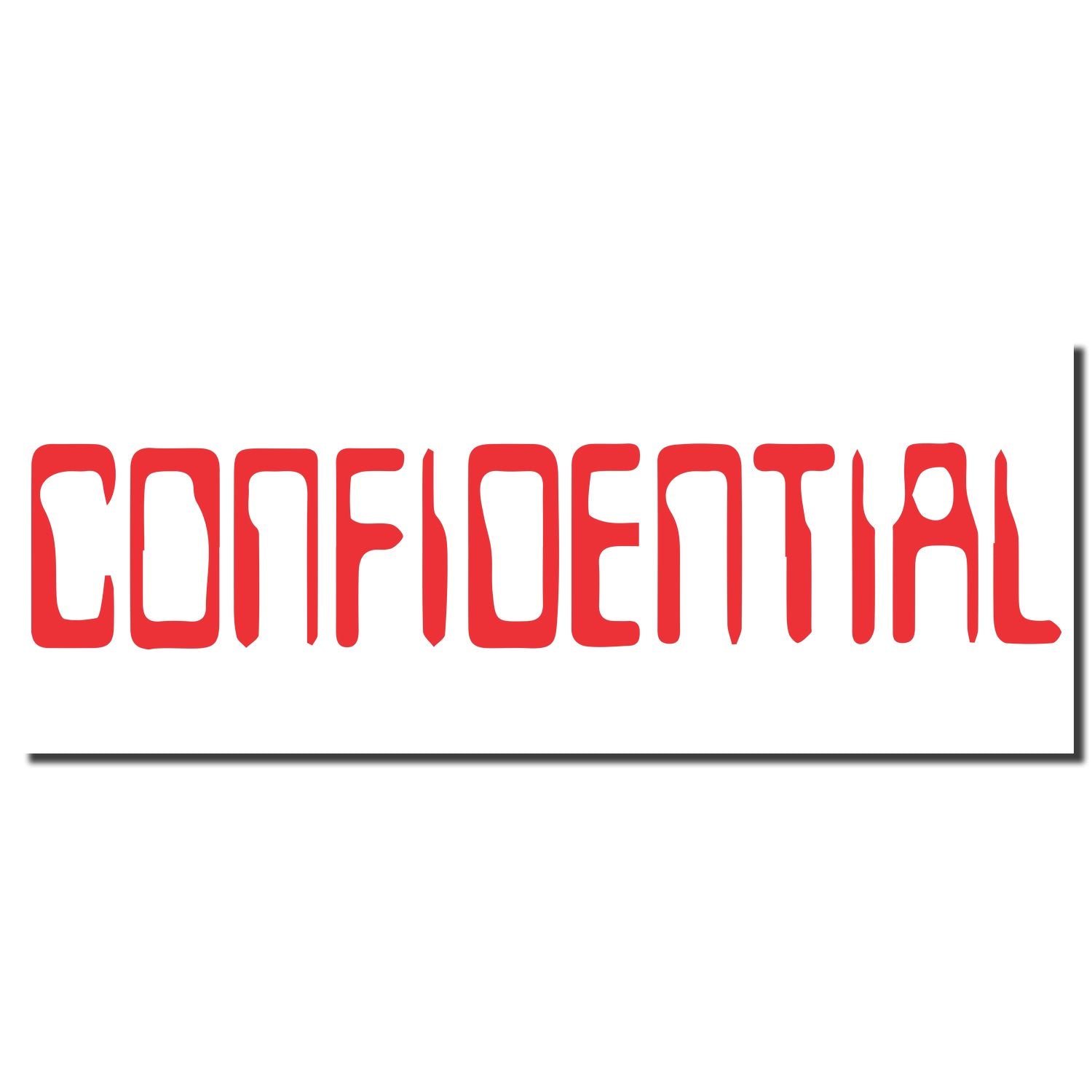 Confidential message logo with bold red CONFIDENTIAL text on white background for data privacy and document protection.