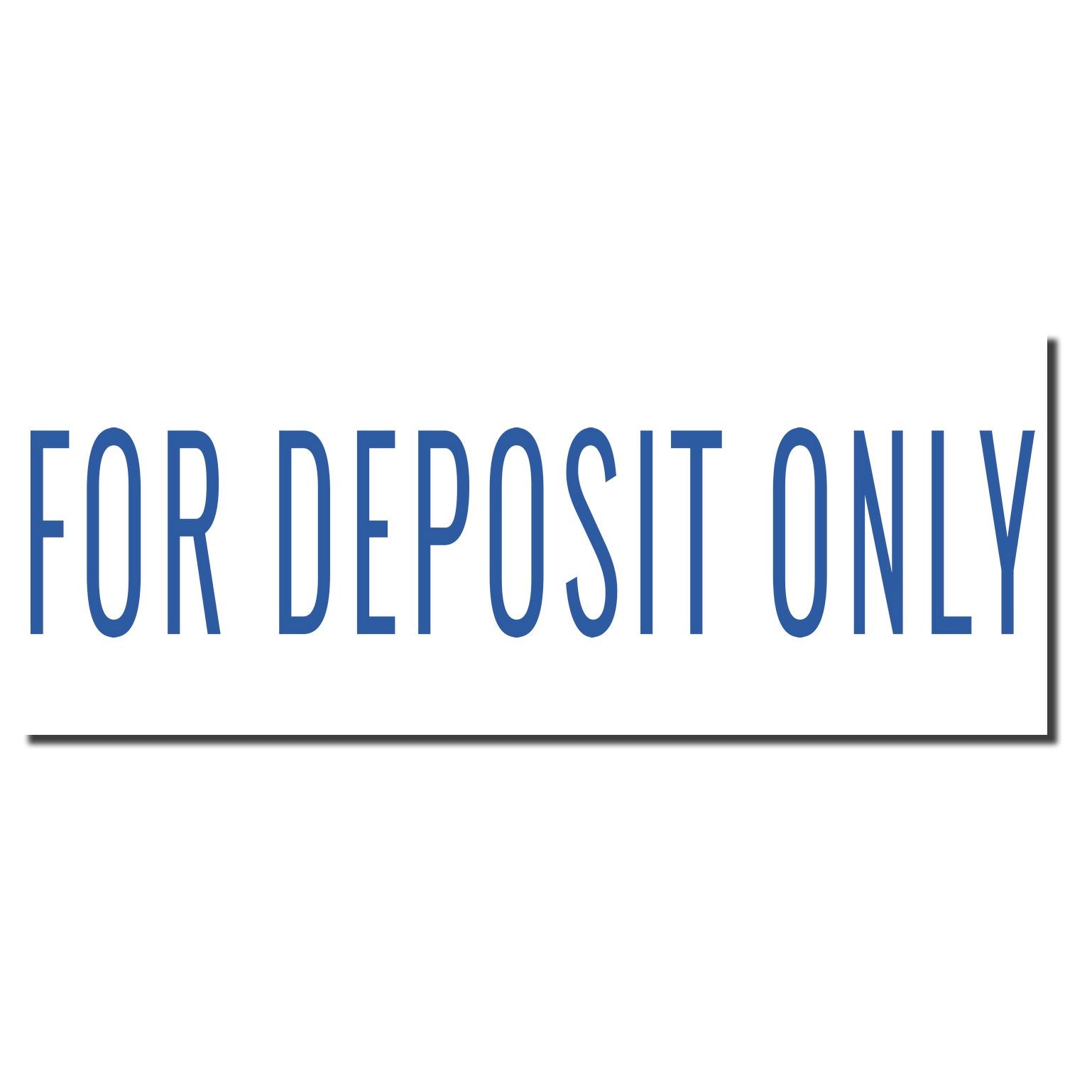 For Deposit Only bank deposit restriction sign in blue lettering on white background, indicating funds must be deposited directly only.