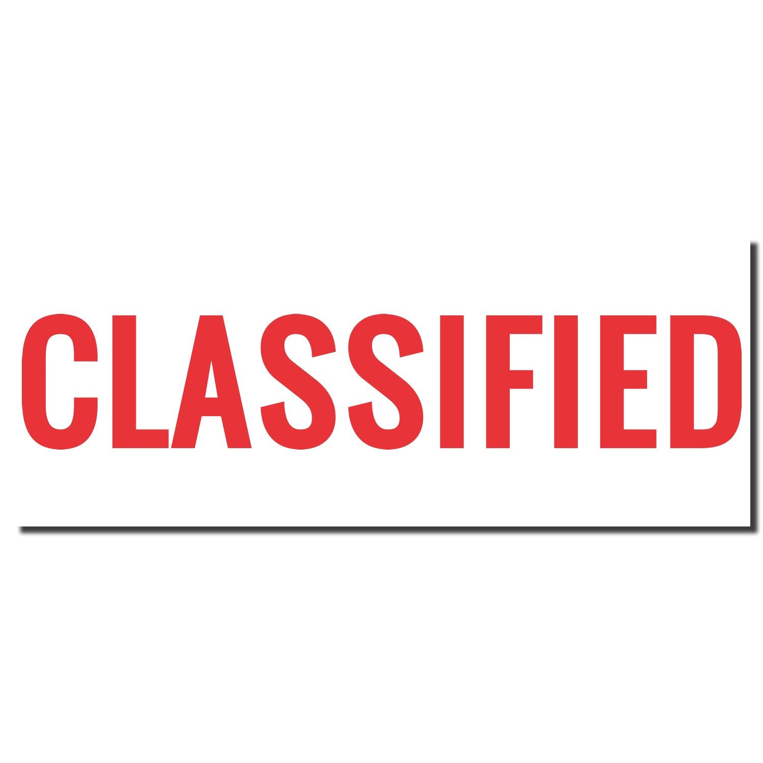 CLASSIFIED sign in bold red letters on white background, promoting classified ads and listings information.
