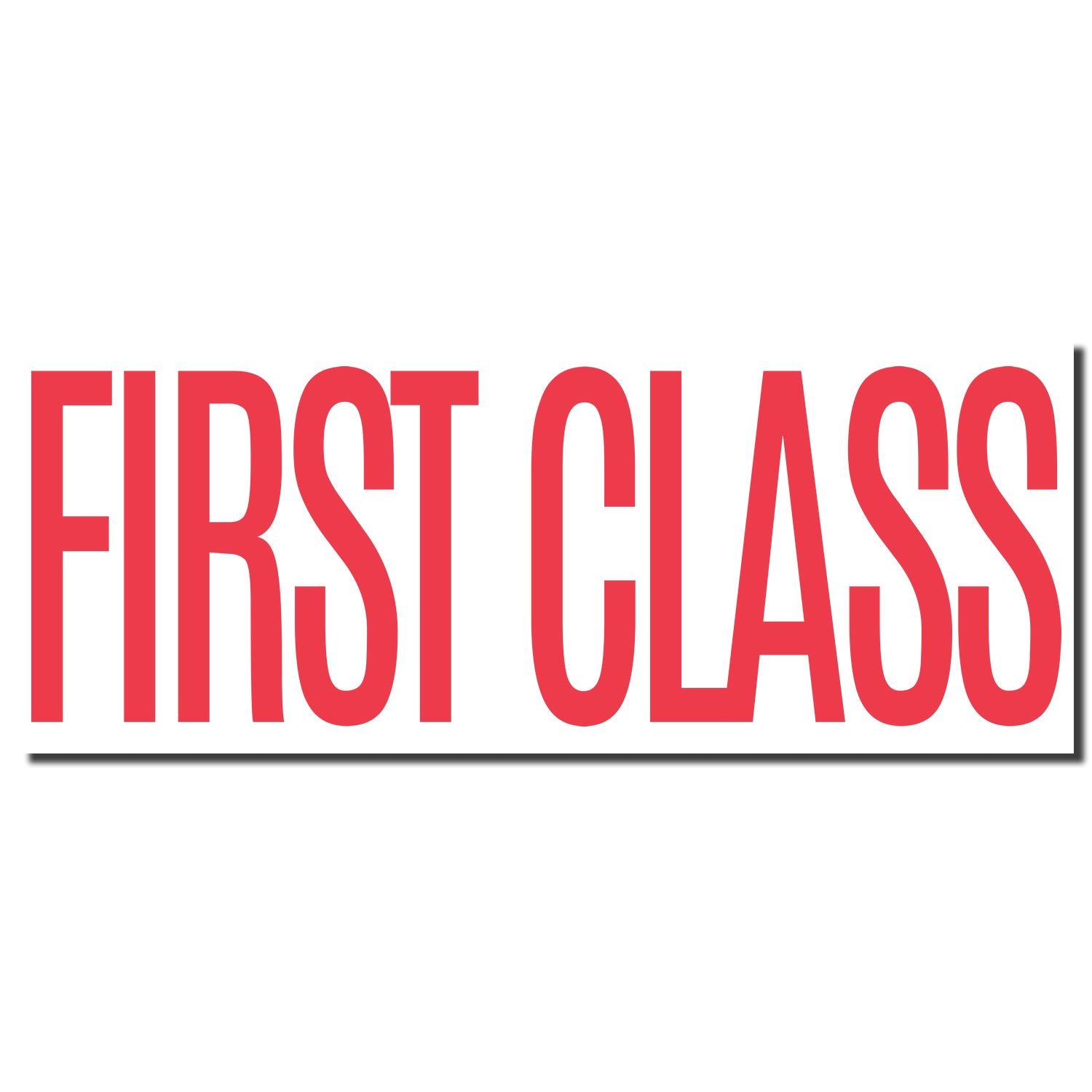 First Class logo text in bold red letters on a white background for branding or page title display.