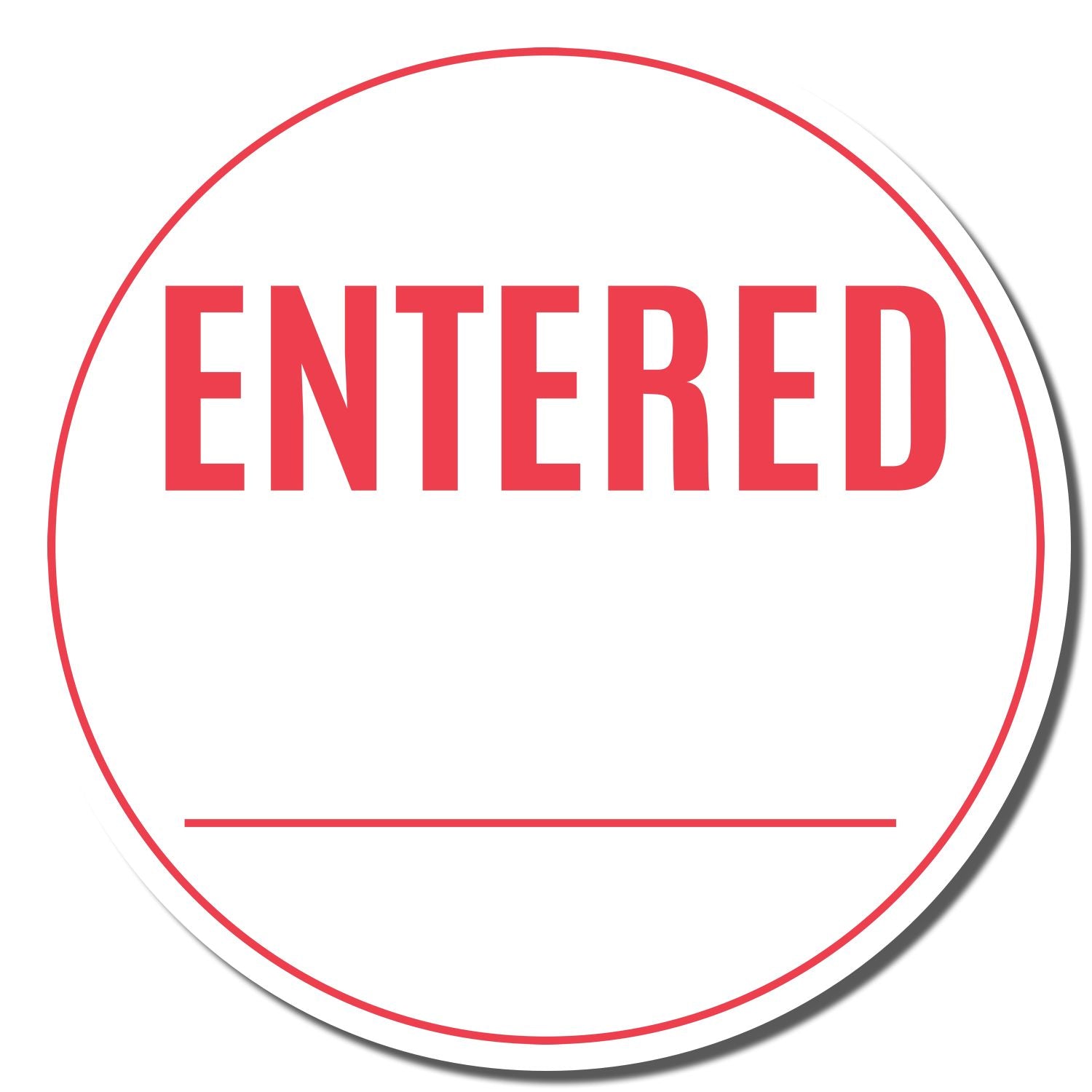 ENTERED stamp logo in red letters on white background, indicating a recorded entry or submission status