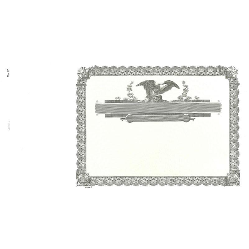 Goes 17 Blank Stock Certificate Paper Main Picture