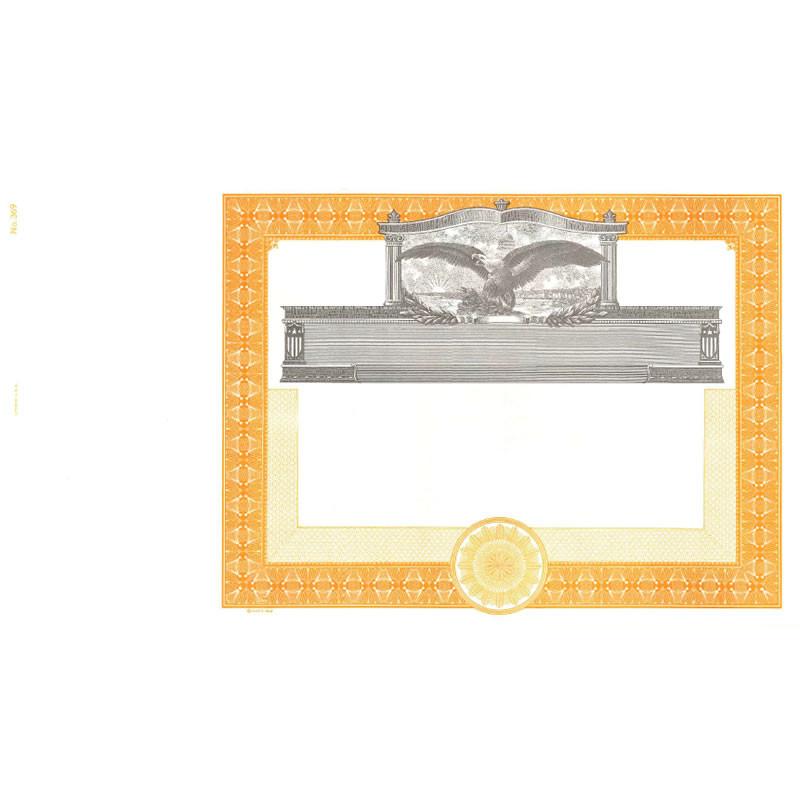 Goes 369 Blank Stock Certificate Main Picture