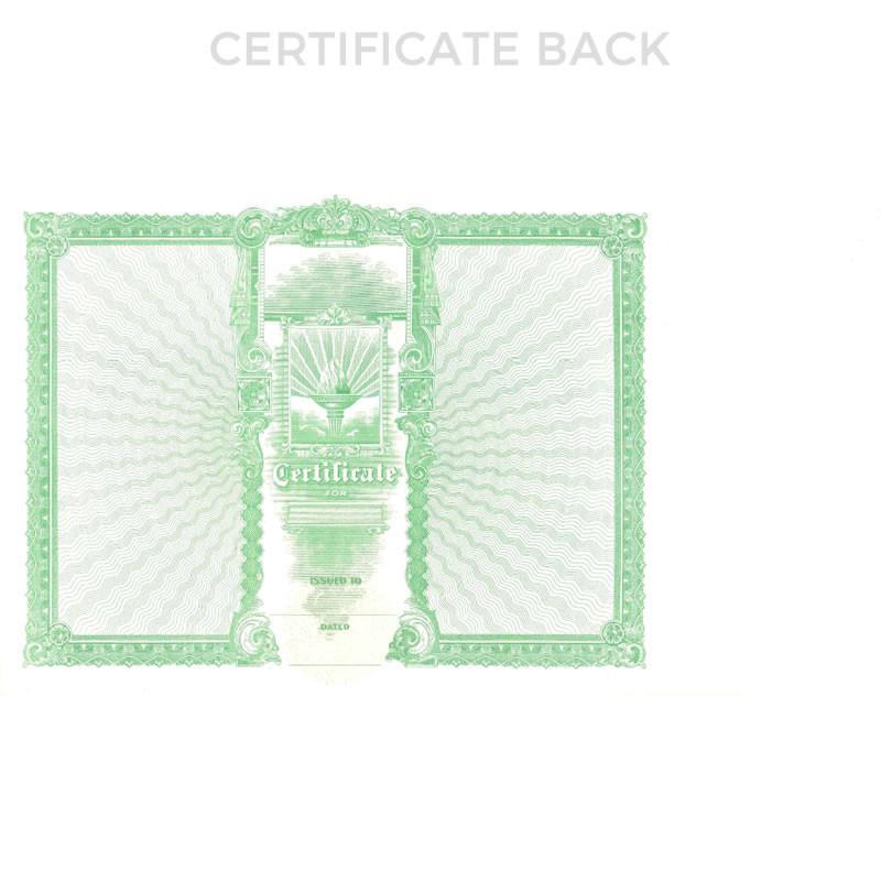 Goes 47 Stock Certificate Back Side