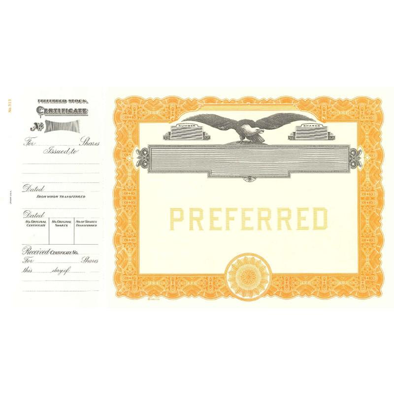 Goes 513 Preferred Stock Certificate Main Picture