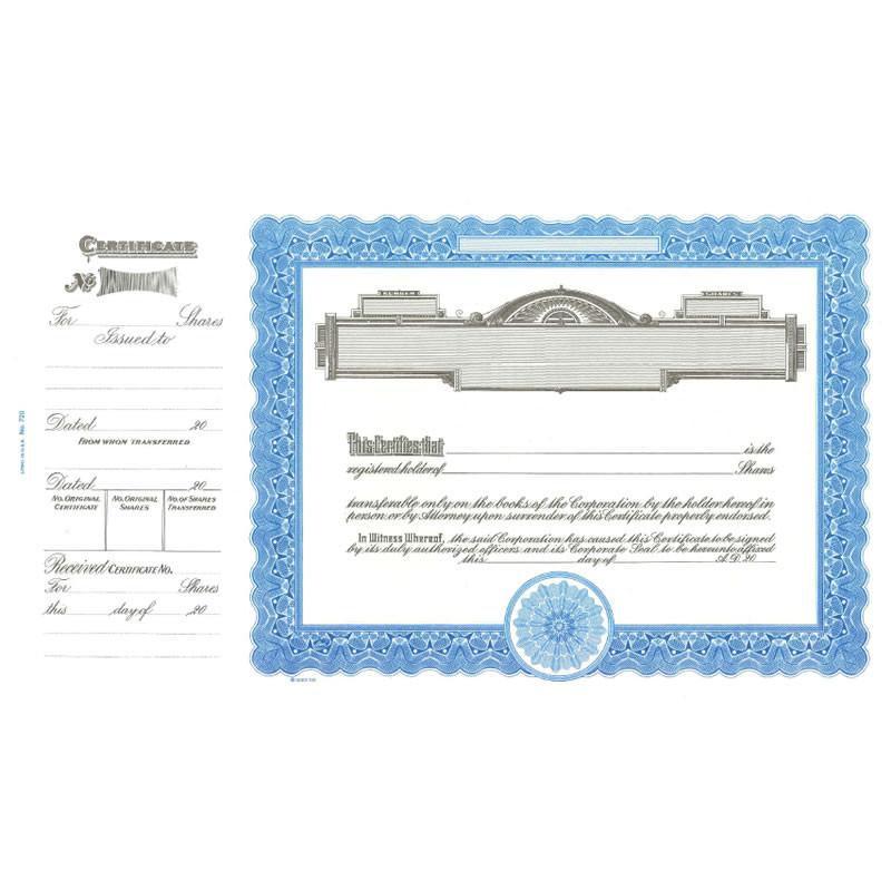 Goes 720 Stock Certificate Main Picture