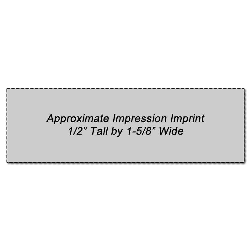 N10 Custom Xstamper 1/2 x 1-5/8 Imprint Sample