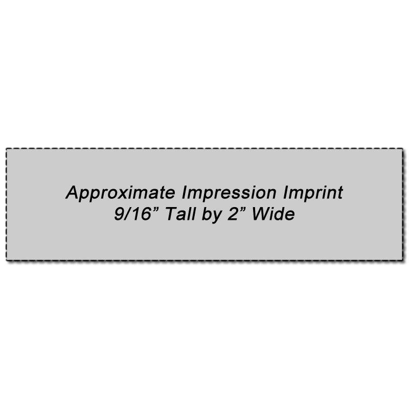 N13 Custom Xstamper 9/16 x 2 Imprint Sample