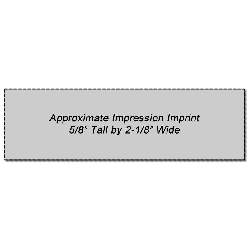 N15 Custom 2-Part Xstamper 5/8 x 2-1/8 Imprint Sample