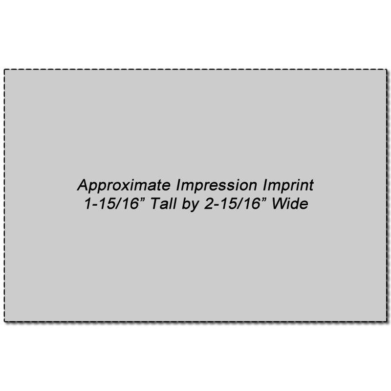 N22 Custom Xstamper 1-15/16 x 2-15/16 Imprint Sample