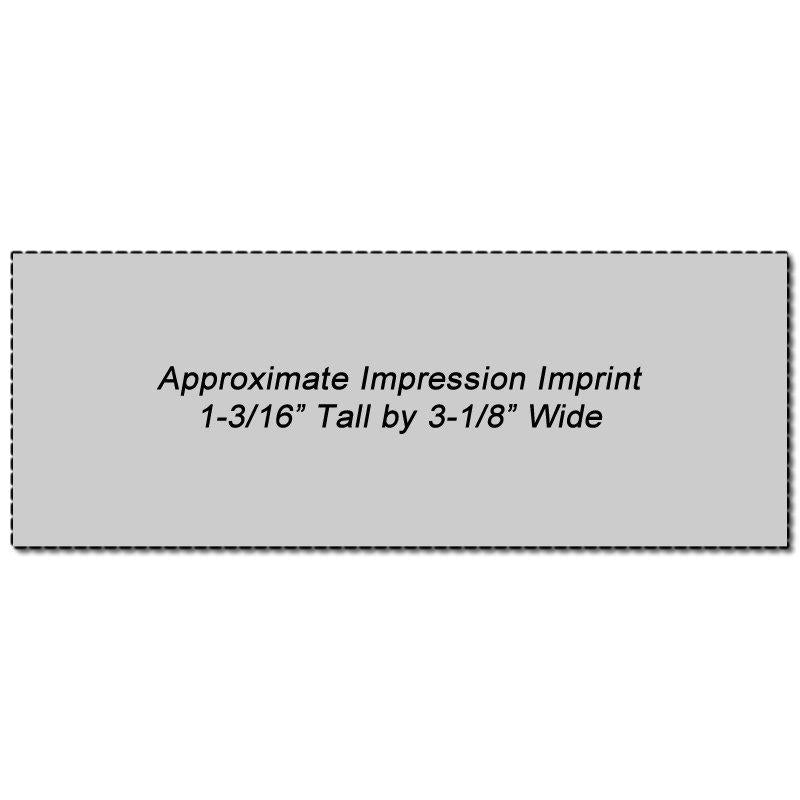 N24 Custom Xstamper 1-3/16 x 3-1/8 Imprint Sample