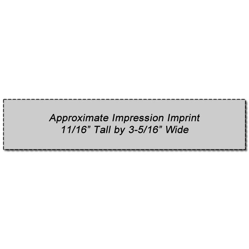 N26 Custom Xstamper 11/16 x 3-5/16 Imprint Sample