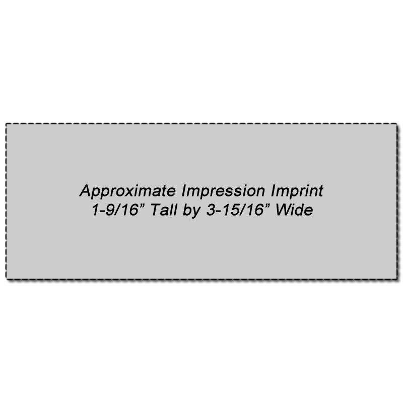 N27 Custom Xstamper 1-9/16 x 3-15/16 Imprint Sample