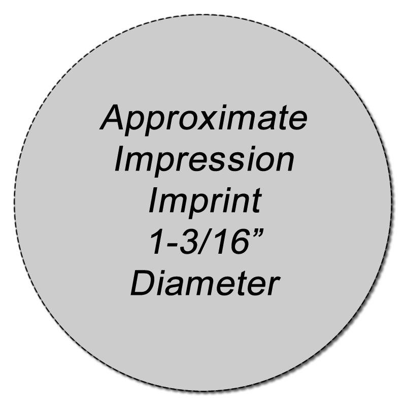 Xstamper Quick Dry Industrial Stamp Size 1-3/16 Diameter Imprint Sample