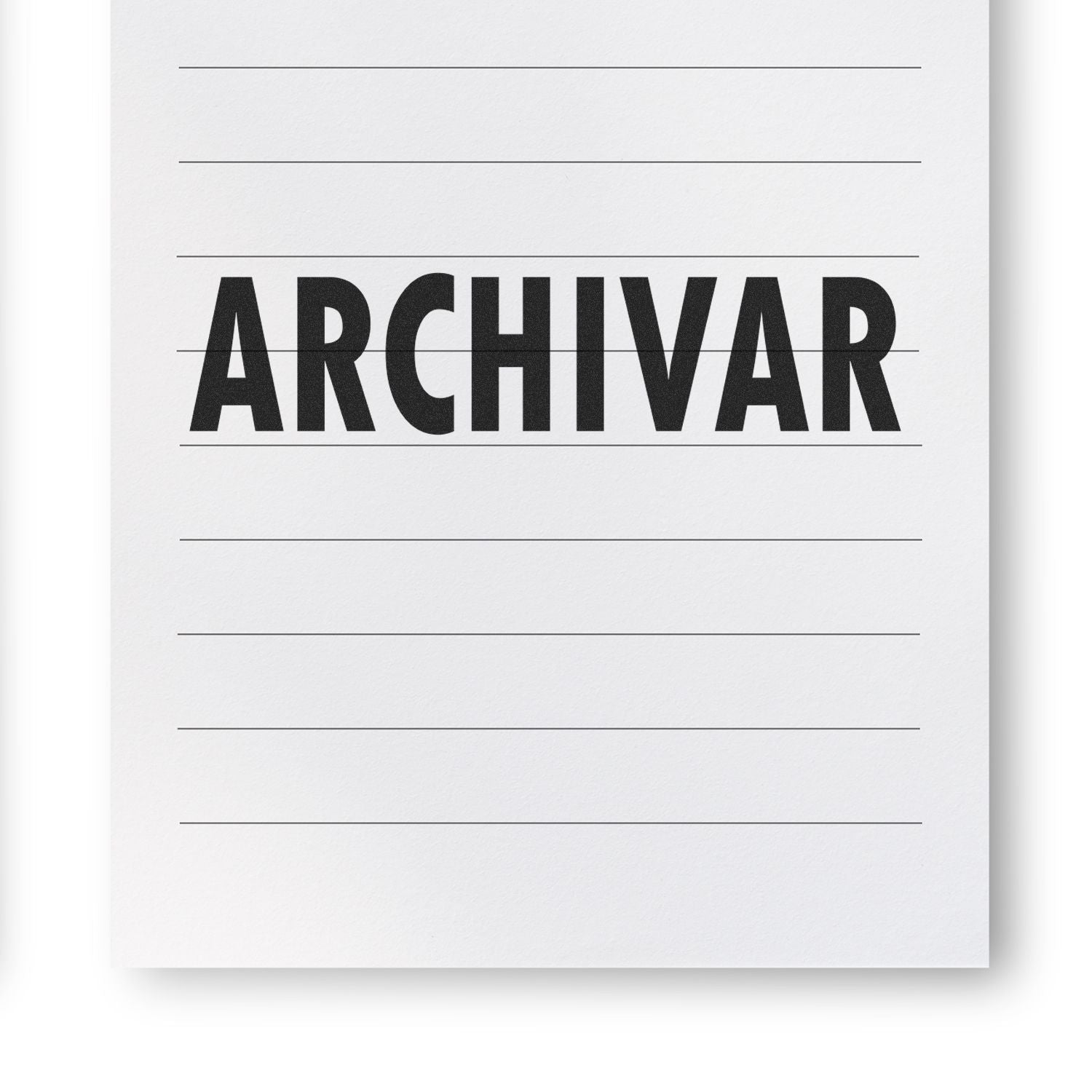 ArchivAR title on a minimal document template with horizontal lines, showcasing the ArchivAR brand name and typography.