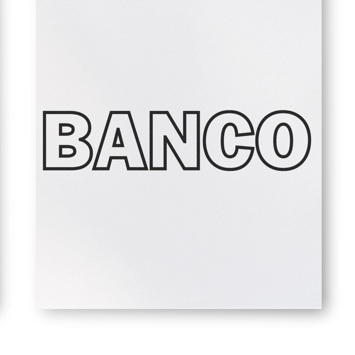 BANCO wordmark logo in bold black letters on a white background, representing a banking and financial services brand company.