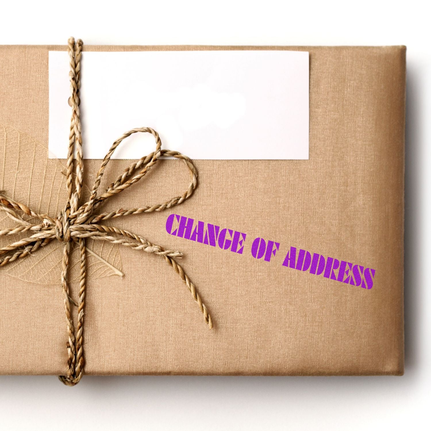 Change Of Address Rubber Stamp In Use