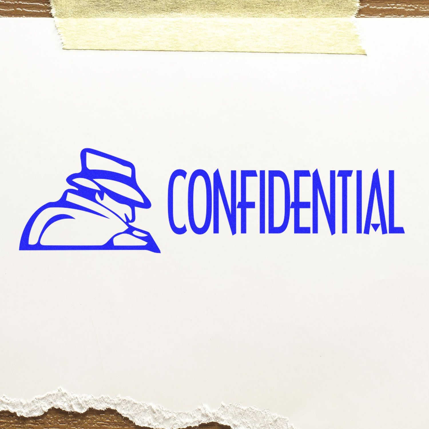 Confined blue logo on white background, brand graphic for industrial safety services and confined space training.