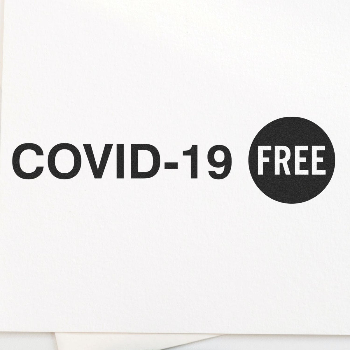 COVID-19 free badge sign indicating a sanitized, coronavirus-safe location or service for customers.