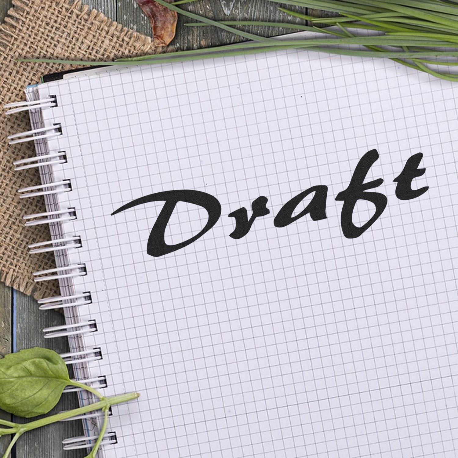 Handwritten 'Diyet' on grid notebook with fresh herbs and leaves, suggesting healthy diet planning and nutrition ideas for healthy eating and meal plans.