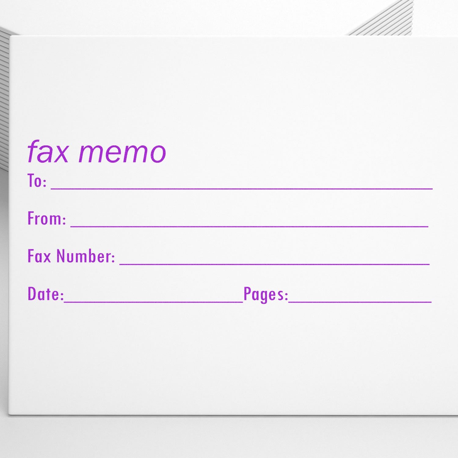 Fax memo template showing To, From, Fax Number, Date, and Pages for organizing and tracking business fax transmissions quickly.