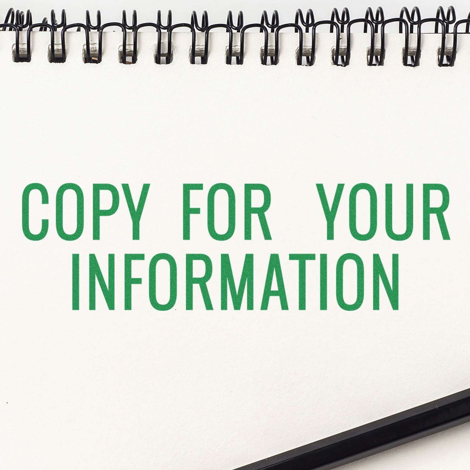 COPY FOR YOUR INFORMATION on a white board with binder clips, indicating an informational document copy notice for sharing internally.