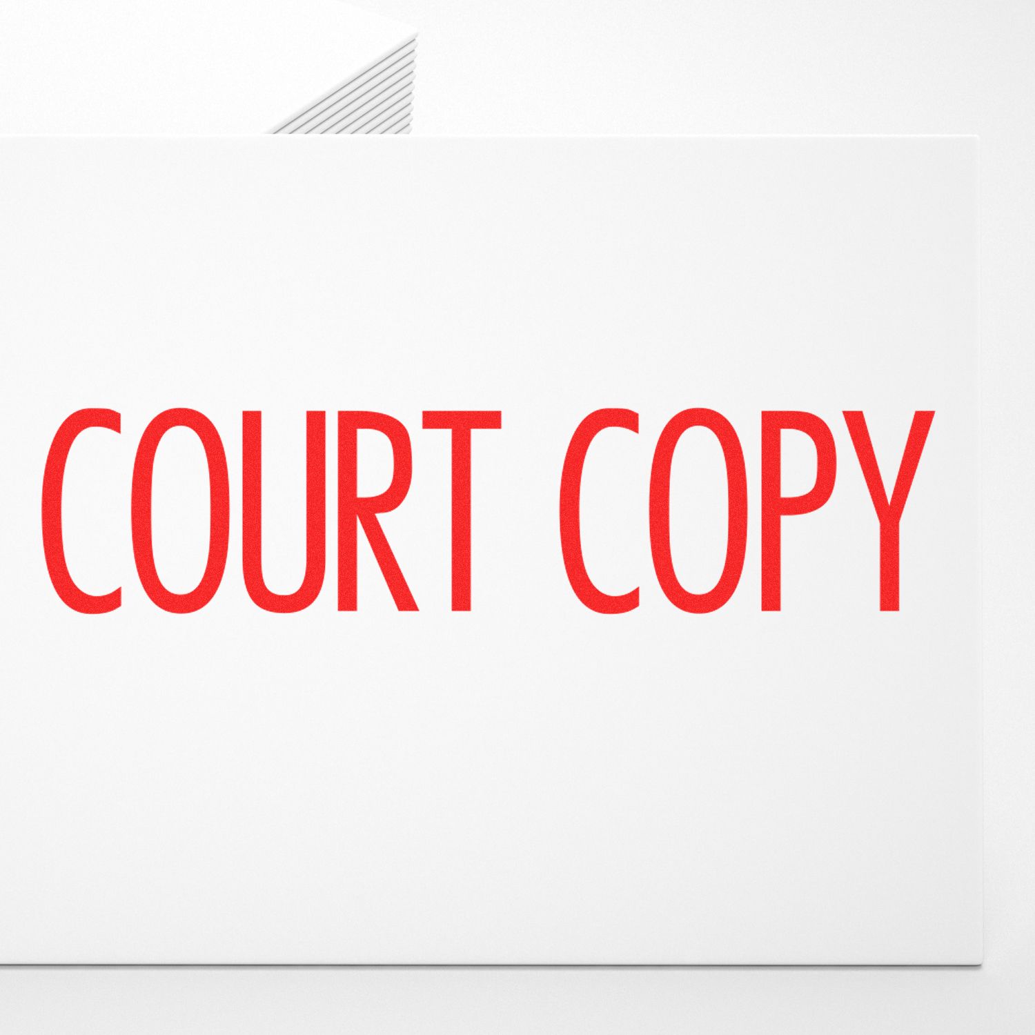 White legal envelope labeled COURT COPY in bold red text, isolated on a clean white background.