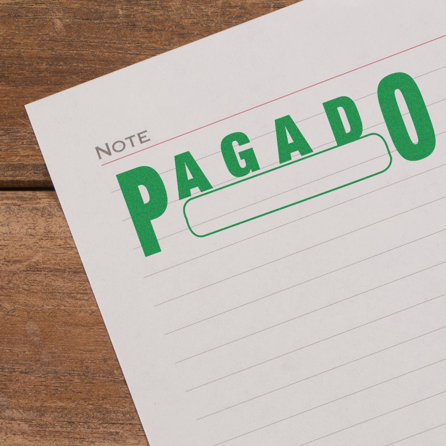 White note paper with green PACKAGE text, highlighting package pricing and packaging information for services.