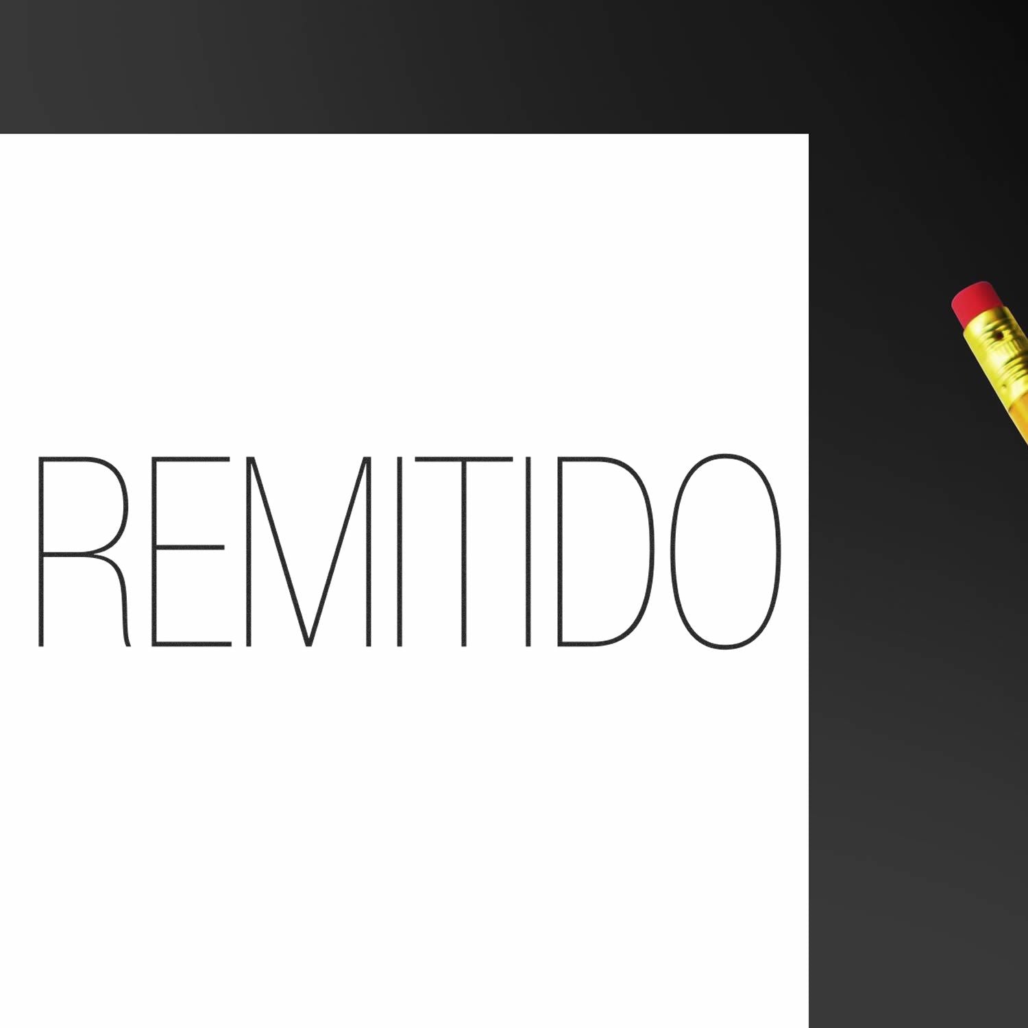 Graphic banner reading REMITTIDO with black and red-yellow accent, used to label a sent notification or message.