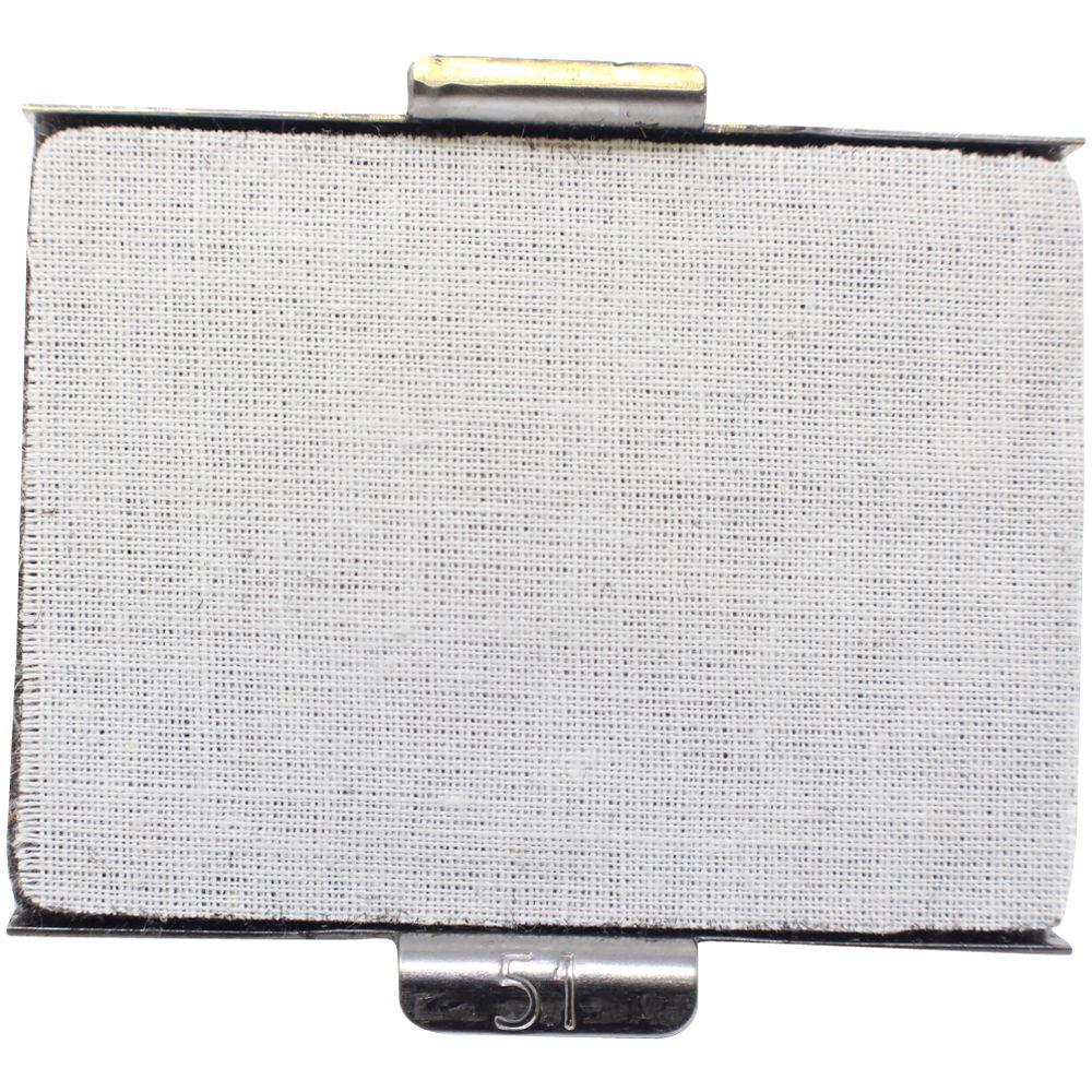 White woven mesh filter screen with metal clips, close-up product image