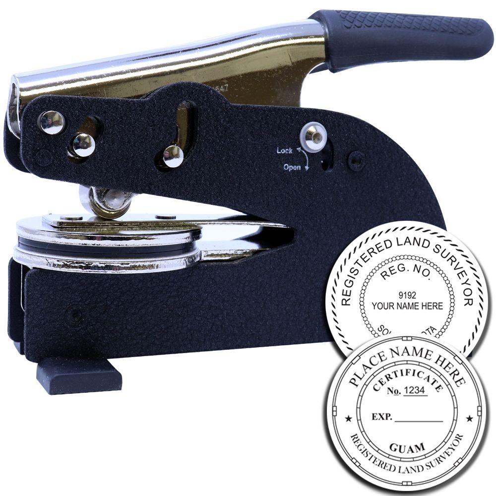 Heavy-duty embossing seal stamp for registered land surveyor and custom certificate seals