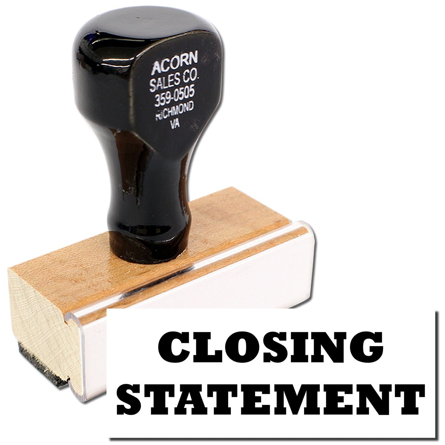 Black golf club head and grip branded Acorn Sales Co., Richmond VA, promoting Choosing Statement marketing message