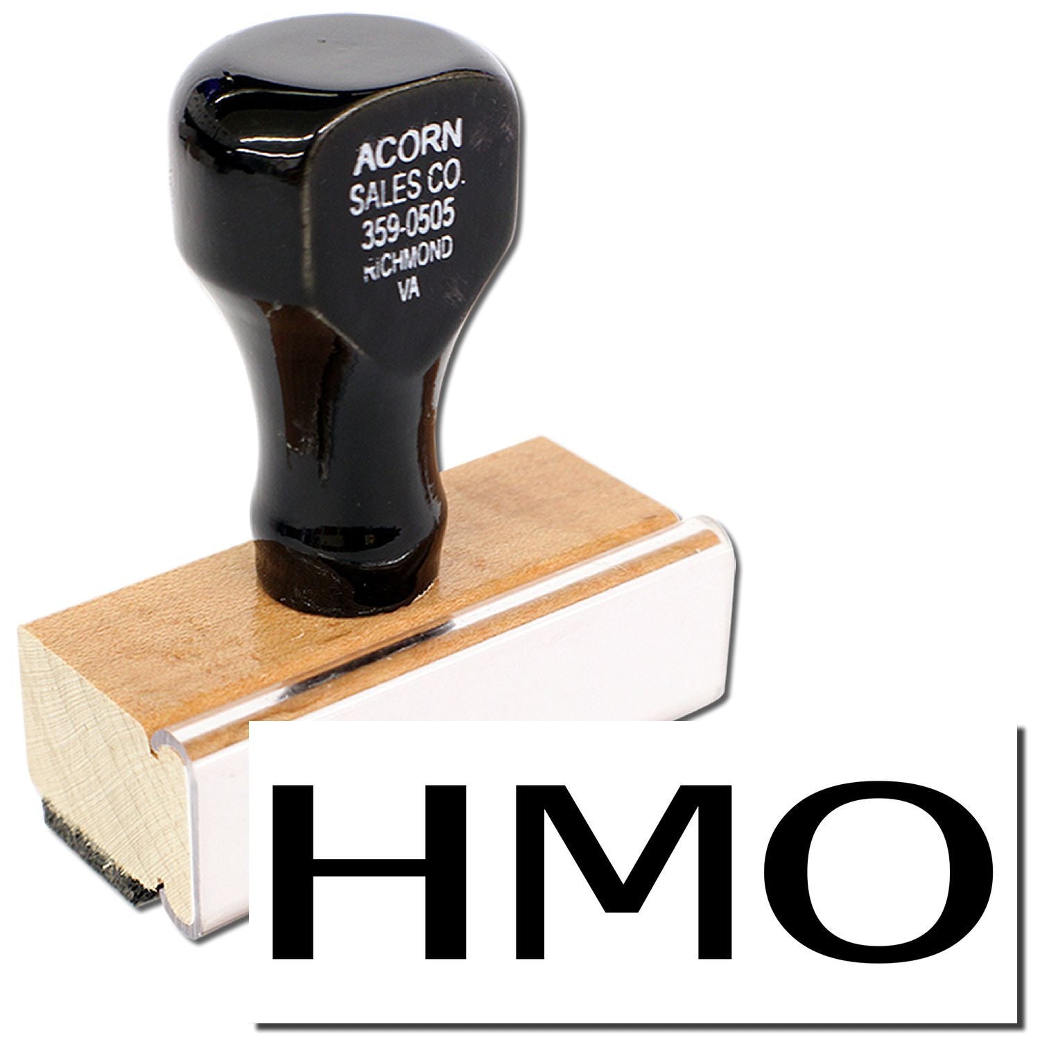 Acorn Sales Co. HMO branded packaging featuring a black knob labeled with 359-0505 contact number for product sales.