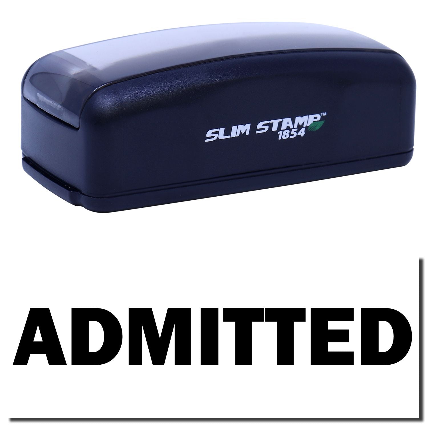 Slim Stamp 1854 compact stamp tool case with branding, used for quick imprinting and labeling.