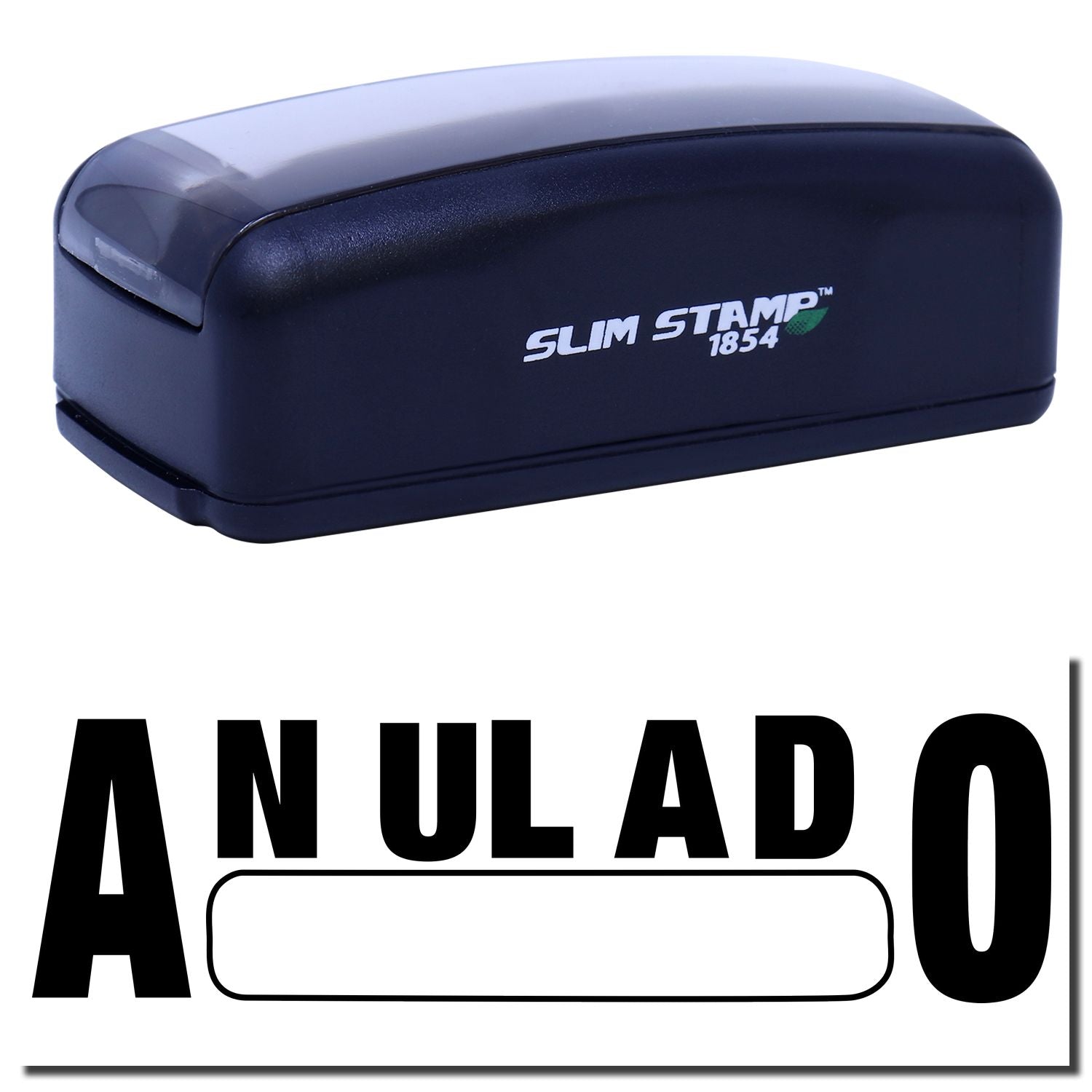 Slim Stamp 1854 portable stamp applicator labeled SLIM STAMP 1854 for quick imprinting on documents