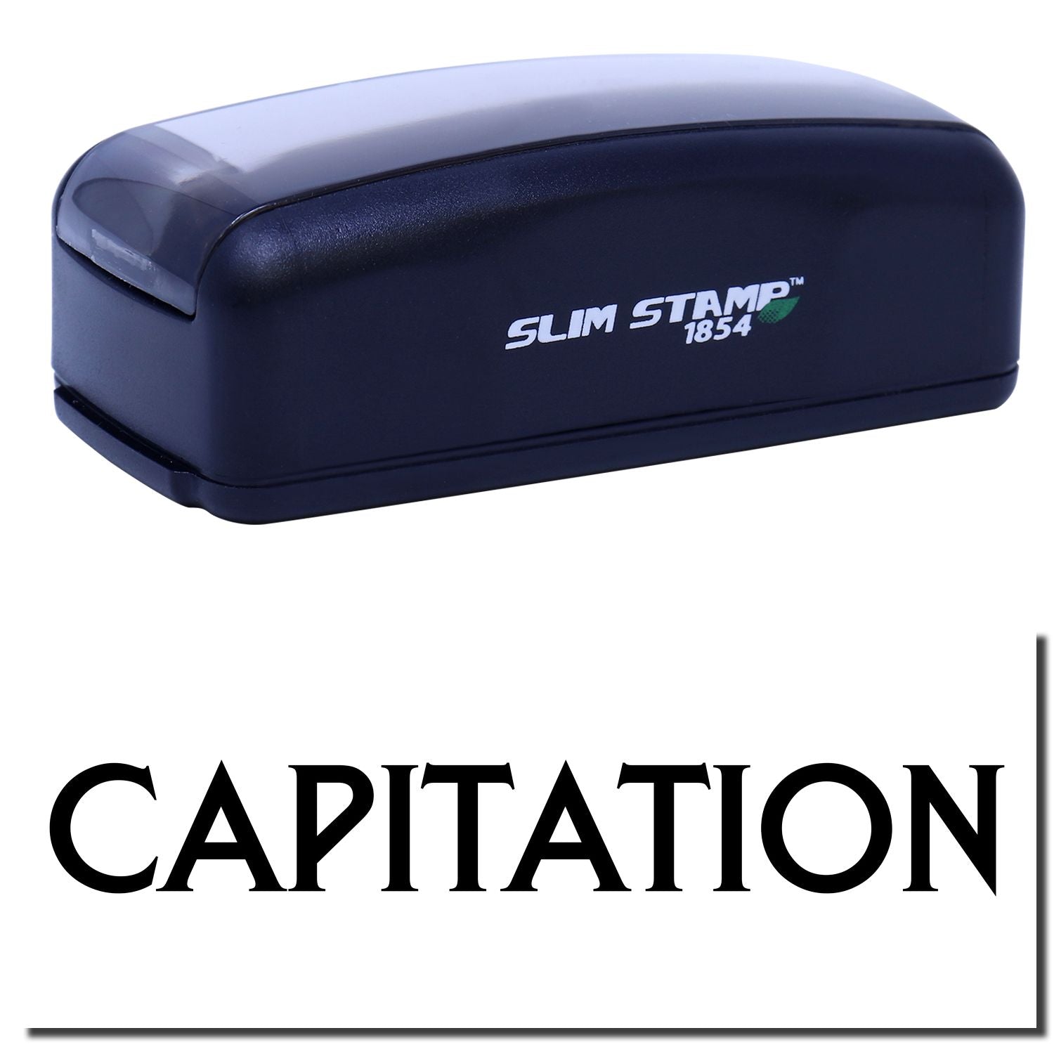 Slim Stamp 1854 ink stamp used for capitation printing, close-up product image on white background