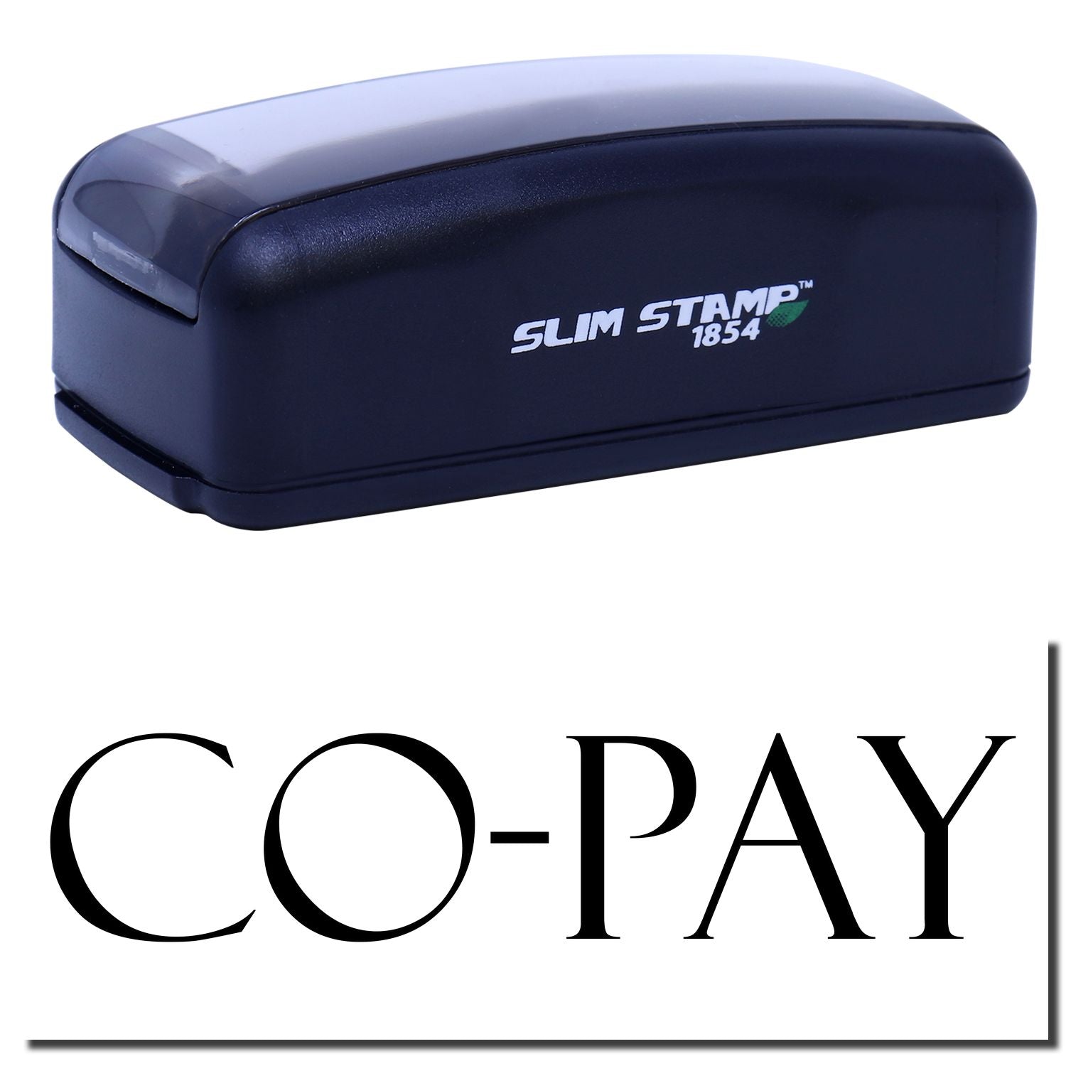 CO-PAY Slim Stamp 1854 compact stamp case, professional document marking for quick, clean imprinting on records