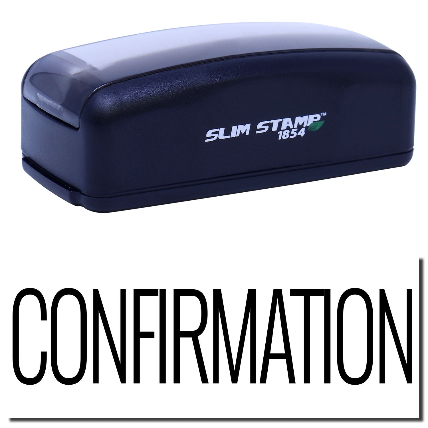 Slim Stamp 1854 compact self-inking stamp for quick, clean impressions on documents, labels, and packaging.