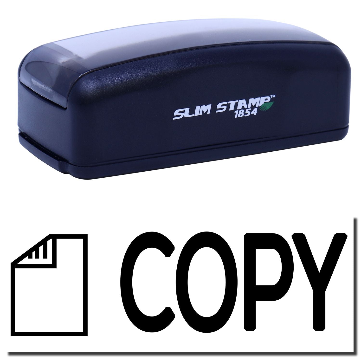 Slim Stamp 1854 stamp with Copy branding for quick document duplication marking