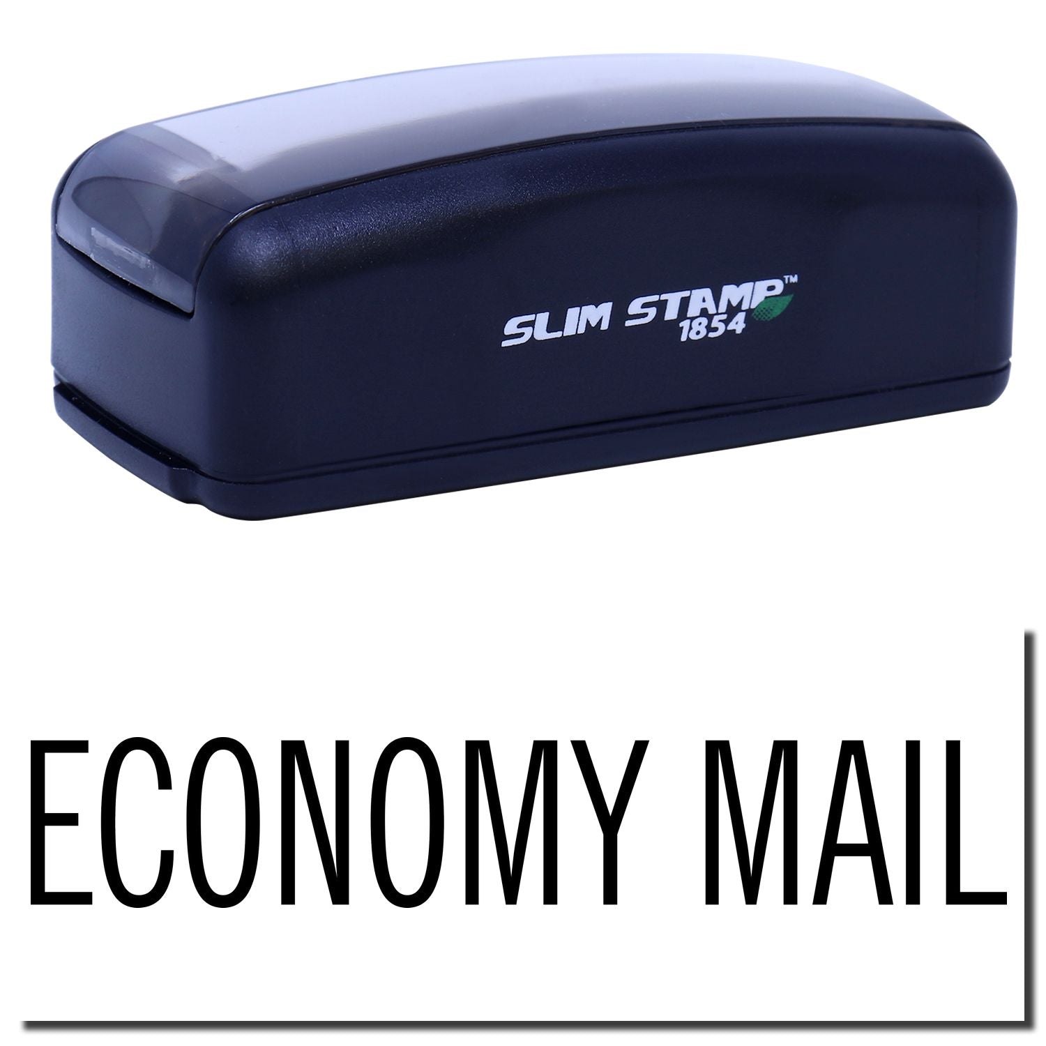 Slim Stamp 1854 economy mail stamp for quick, consistent marking on packages and letters during shipping and mailing.