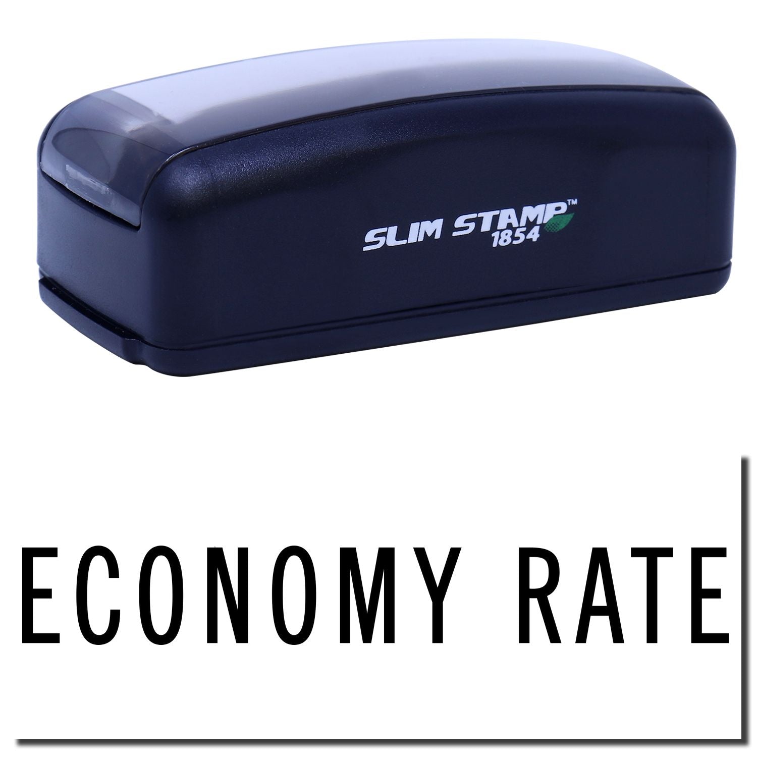 Slim Stamp 1854 economy rate stamp for retail pricing and labeling, showing brand and economy rate text.