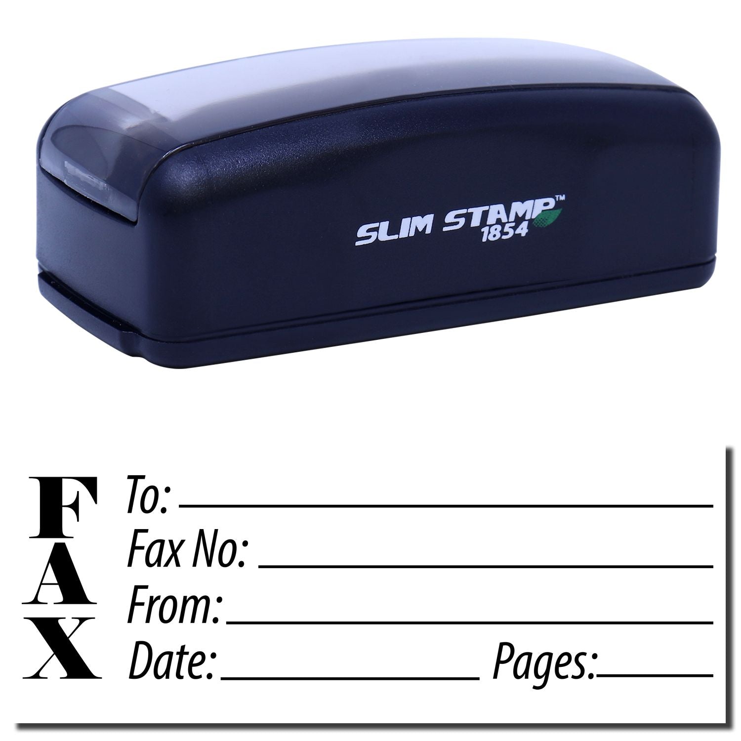 Slim Stamp 1854 date and document stamp for labeling letters, faxes, and cover sheets