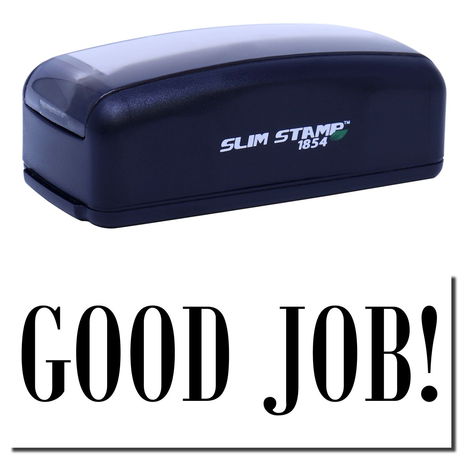 Slim Stamp 1854 self-inking stamp with GOOD JOB! imprint for workplace recognition and labeling