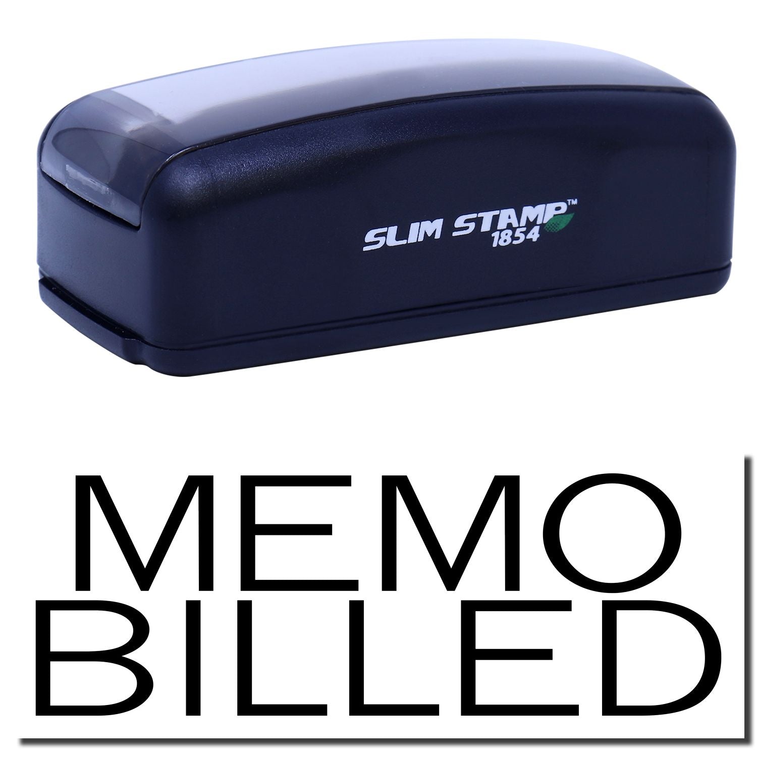 SLIM STAMP 1854 Memo Billed stamping device for marking invoices and billing paperwork