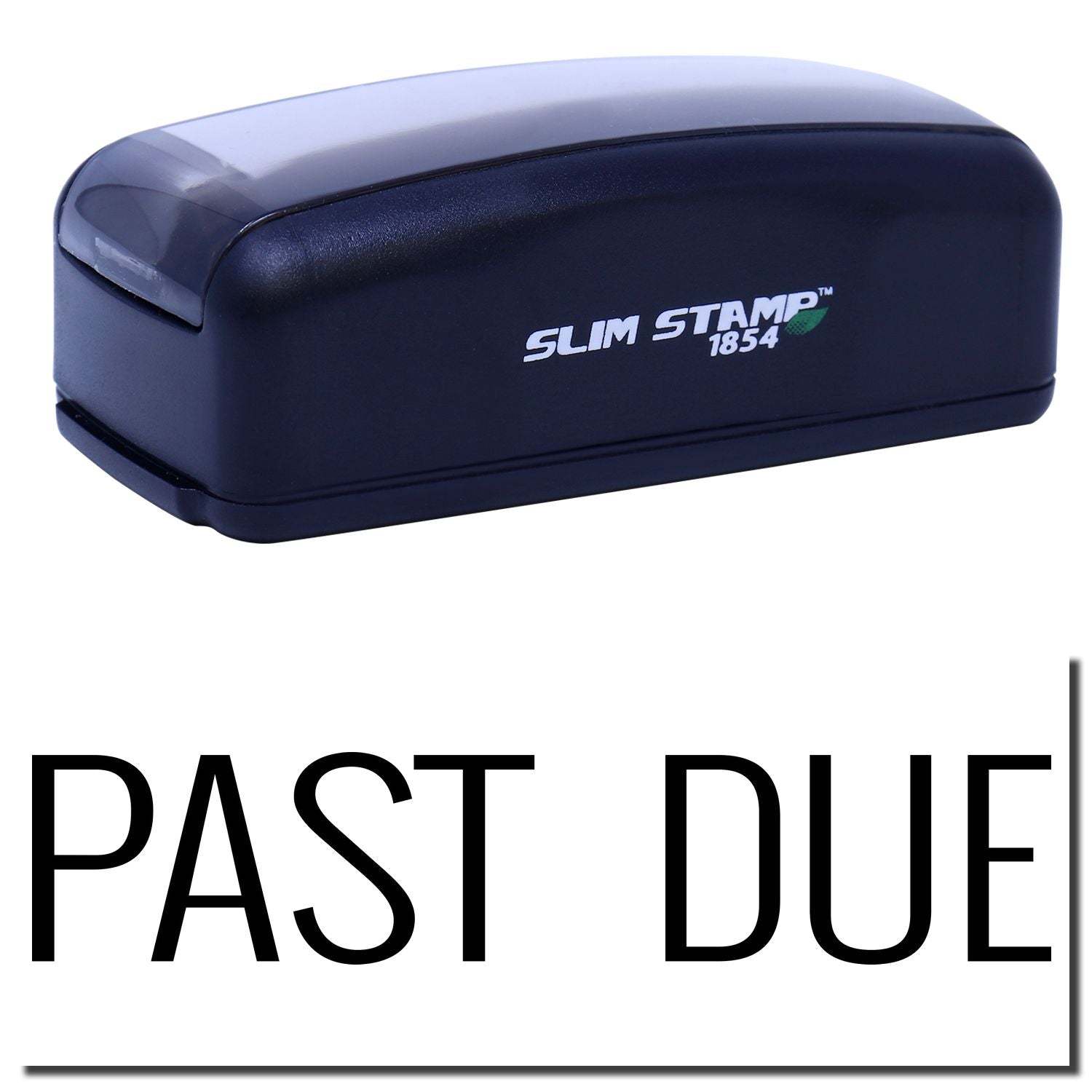 Slim Stamp 1854 Past Due self-inking stamp for invoices and accounts receivable payment status labeling