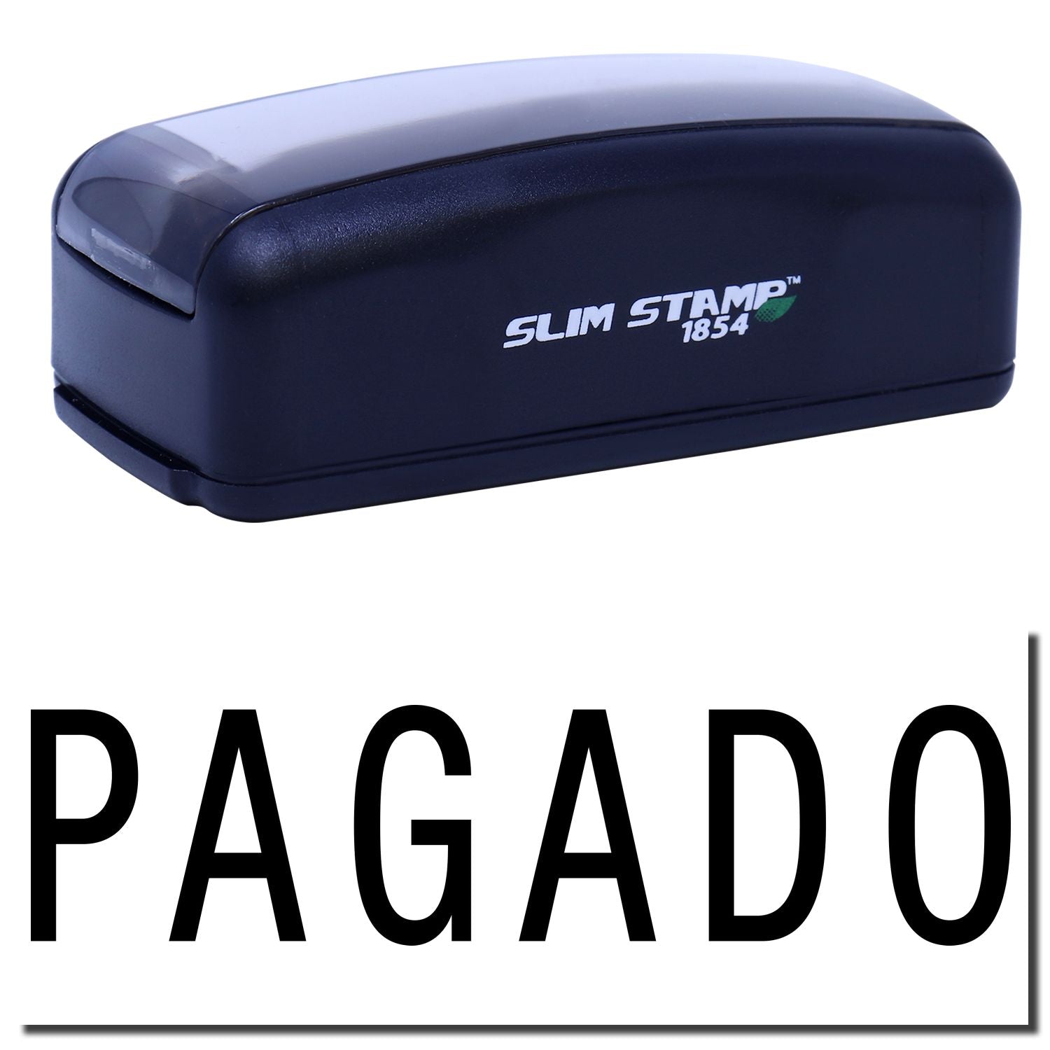 Slim Stamp 1854 compact ink stamp for dates, addresses, and textideal office, warehouse, and shipping labeling.